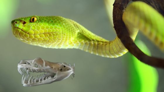 Green python teeth