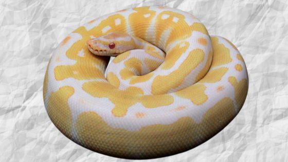 My albino ball python